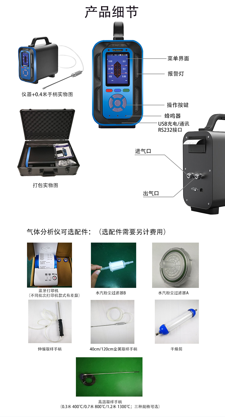 便攜式復(fù)合型多參數(shù)氣體分析儀 石油煉化氣體檢測儀
